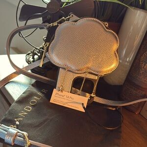 Bandolier Willa Cloud Crossbody Metallic Powder Blue/Gold for the iPhone 14 Pro